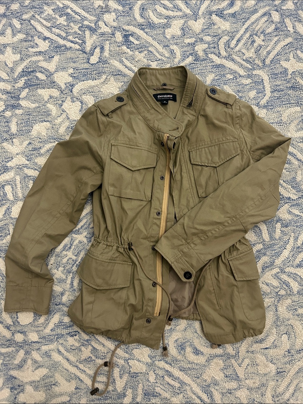 Utility Anorak Jacket with Drawstring Waist